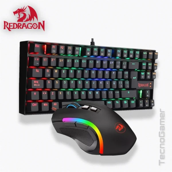 Combo REDRAGON GAMING ESSENTIALS K552RGB-BA-SP  (teclado + mouse)