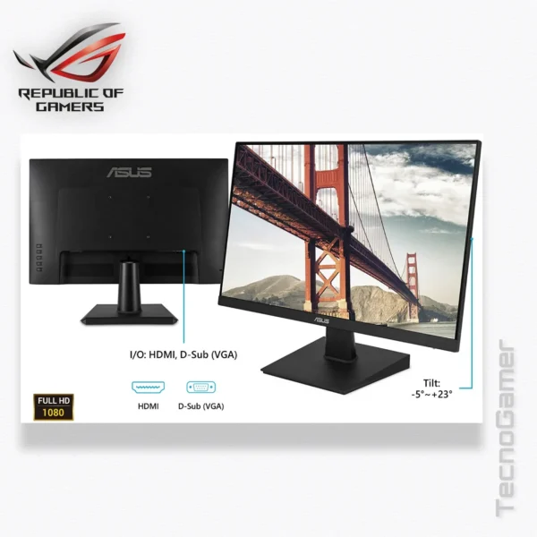 Monitor ASUS 27" 75Hz FHD IPS - Imagen 3