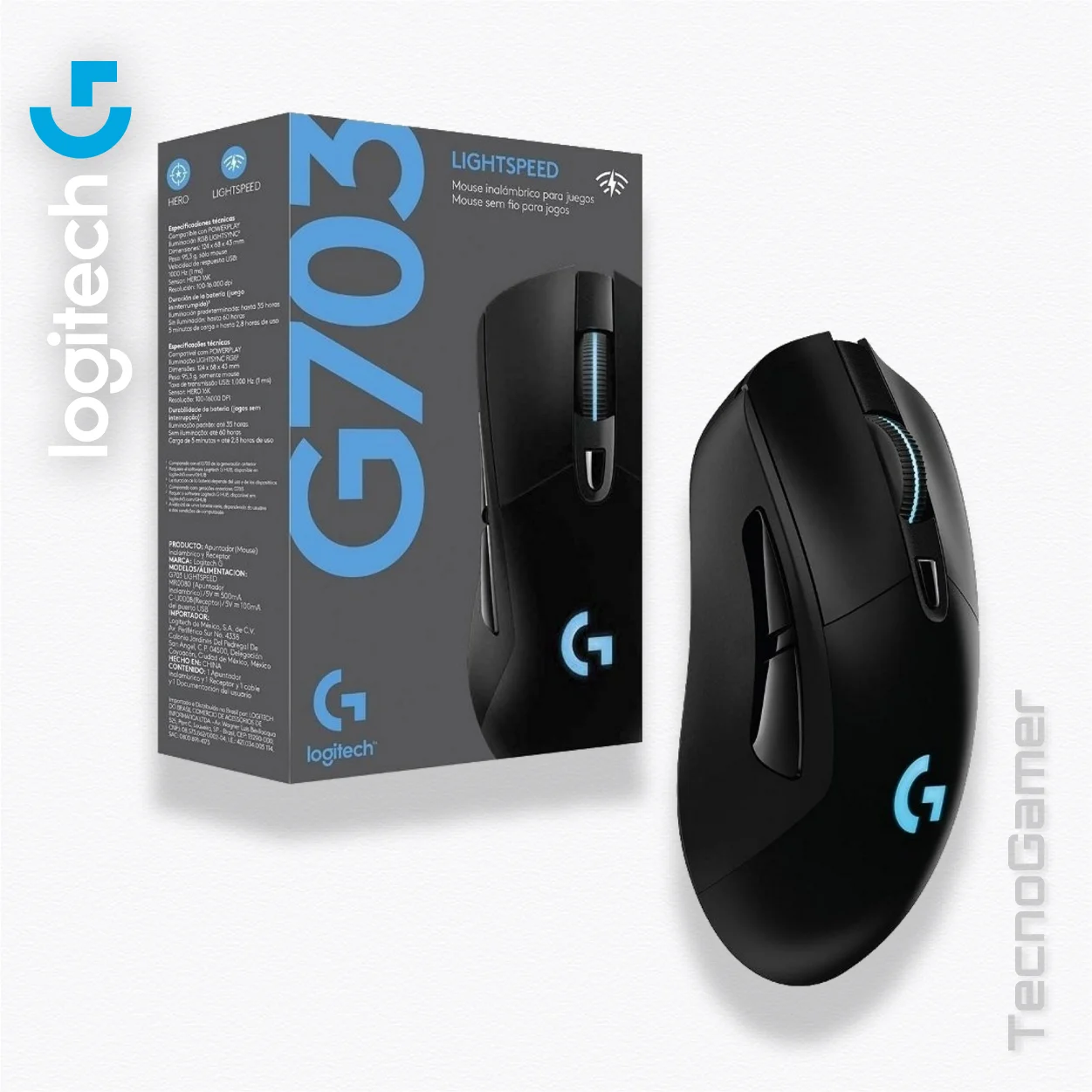 ▪️ Mouse LOGITECH G703 INALÀMBRICO - Imagen 3