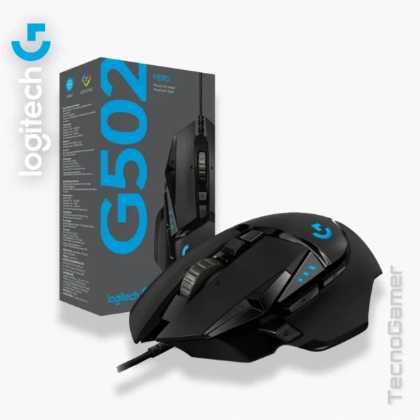 ▪️ Mouse LOGITECH G502 HERO USB 11 BOTON PESAS RGB-25600 Dpi - Imagen 3