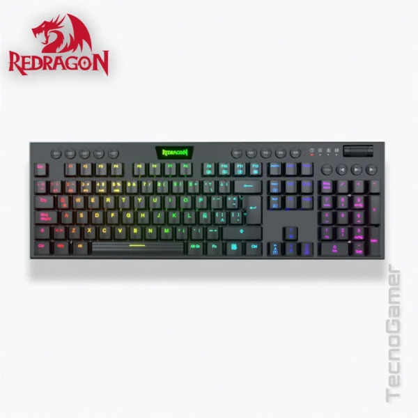 ▪️ Teclado REDRAGON HORUS 100% WIRELESS BLACK s/rojo