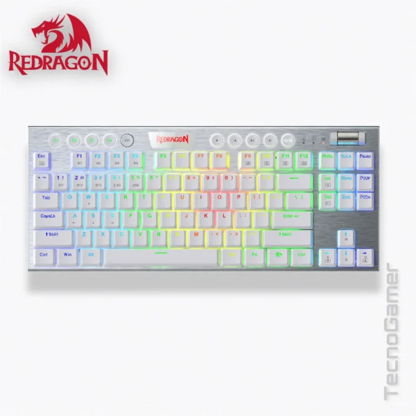 ▪️ Teclado REDRAGON HORUS TKL WHITE WIRELESS