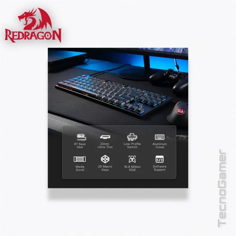 Teclado REDRAGON HORUS TKL BLACK (con cable)