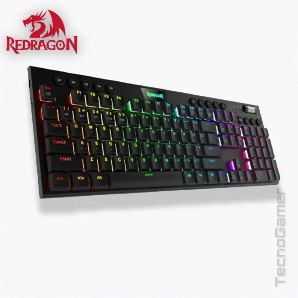 ▪️ Teclado REDRAGON HORUS 100% NEGRO - Imagen 2