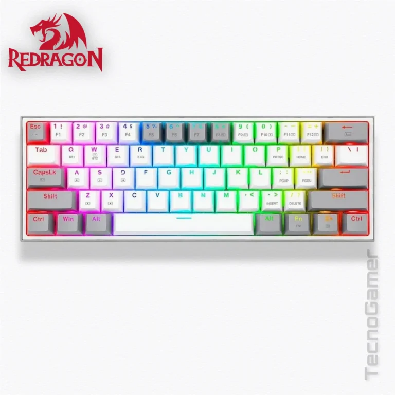 Teclado REDRAGON FIZZ PRO WHITE-GREY RGB