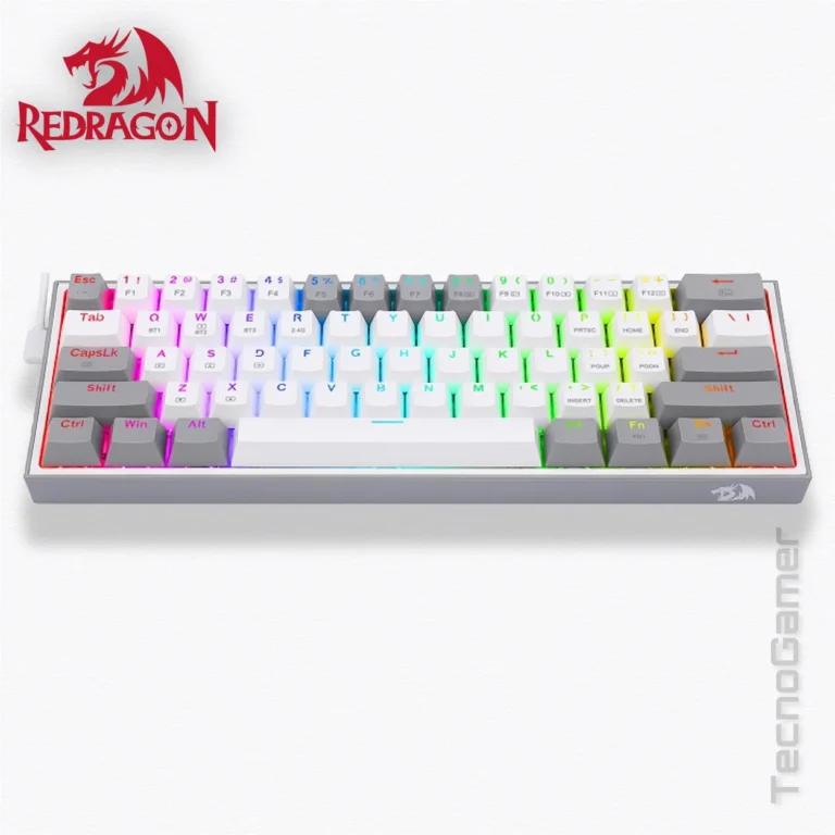Teclado REDRAGON FIZZ PRO WHITE-GREY RGB