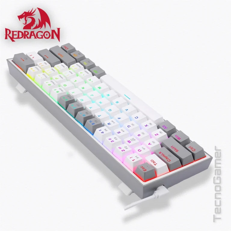 Teclado REDRAGON FIZZ PRO WHITE-GREY RGB