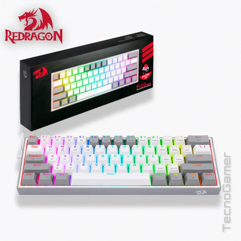 Teclado REDRAGON FIZZ PRO WHITE-GREY RGB