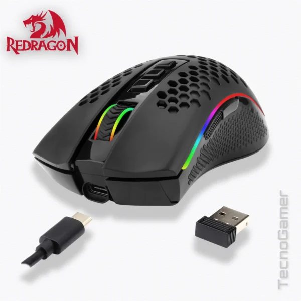 ▪️ Mouse REDRAGON M808-KS RGB STORM PRO Wireless