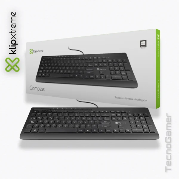 Teclado KLIPXTREME Compass KKM-252S USB (español) - Imagen 2