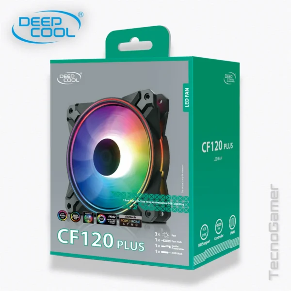 Cooler DEEPCOOL CF120 PLUS (KIT 3 EN 1) - Imagen 2