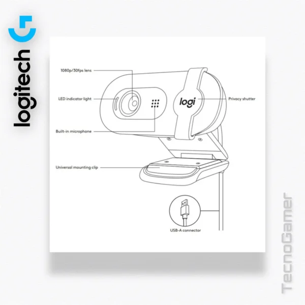 Cámara LOGITECH BRIO 90 FHD 1080P - Imagen 4
