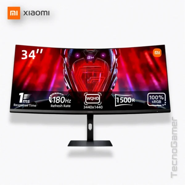 Monitor XIAOMI 34" CURVO - WQHD, 180Hz