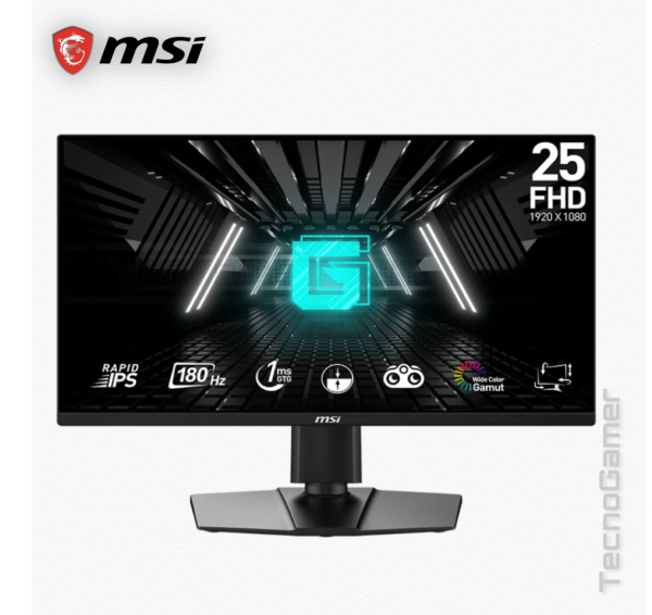 Monitor MSI 25" Full HD, 180 Hz, IPS, 1 ms