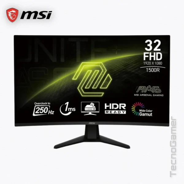 Monitor MSI 32" CURVO, Full HD, 250Hz, 1ms.