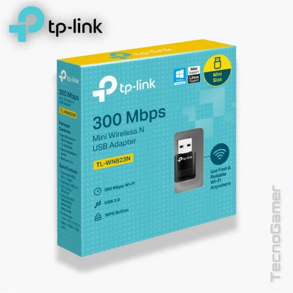 Mini Adaptador Wi-Fi 4 N300 USB para PC - Imagen 2