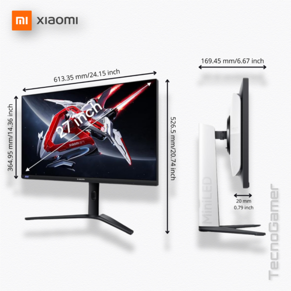 Monitor Xiaomi 27" panel IPS - WQHD ,180Hz - 2K - Imagen 2