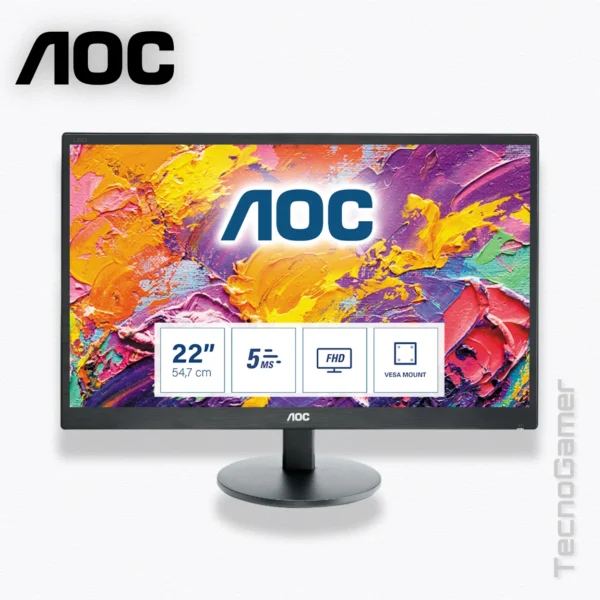 Monitor AOC 22" FULL HD 60Hz (1920X1080) - Imagen 2