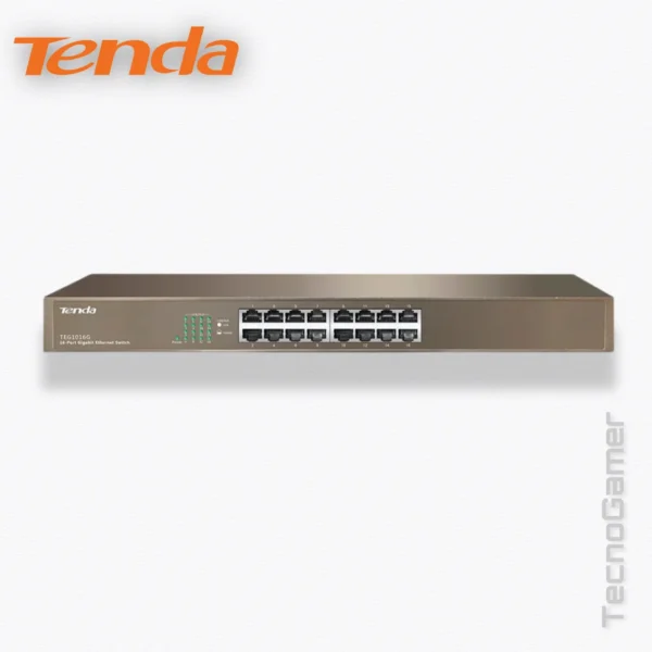 Switch Tenda TEG1016G 16 PUERTOS GIGABIT METALICO RACK