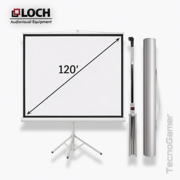 Pantalla Proyector Ecram Loch TS120, 120", con tripode. - Imagen 4
