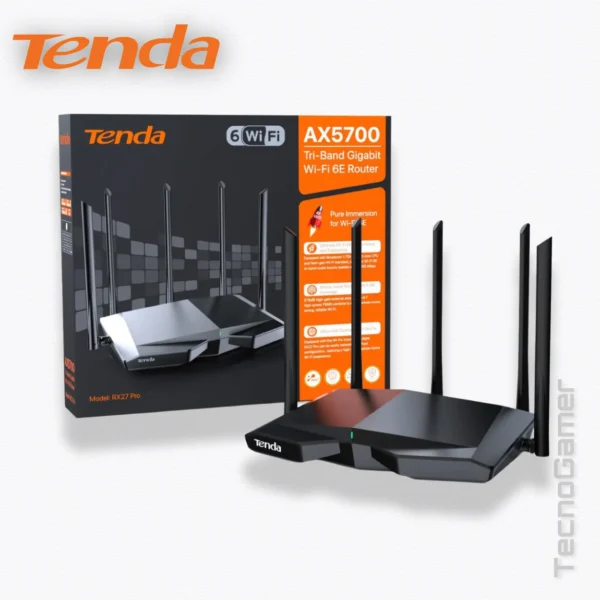 Router Tenda TX27PRO,5 ANTENAS,AX5700,TRIBAND GIGABIT WIFI 6E - Imagen 4