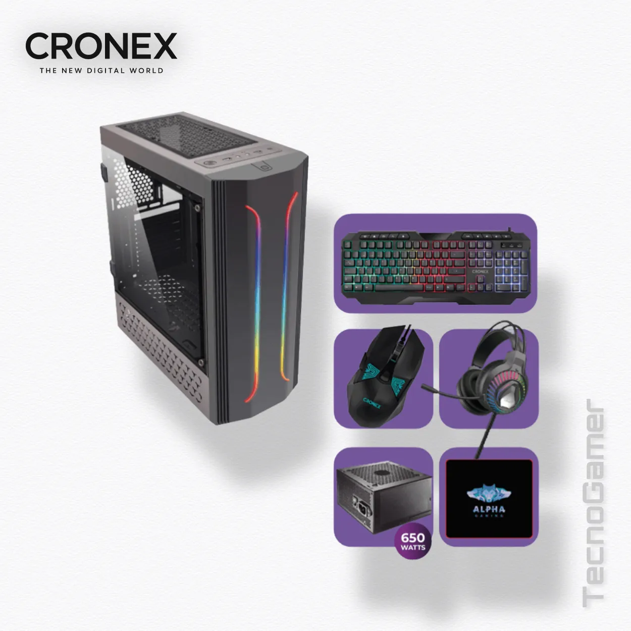 Combo Case Cronex GAMING - Imagen 2