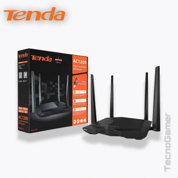 Router Tenda AC6 4 ANTENAS DUAL BAND AC1200 900MHZ BEAMFO - Imagen 3