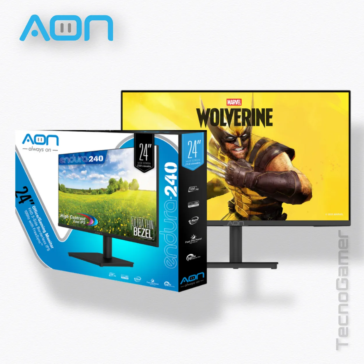 Monitor AON 24" Endura 240, (IPS, 100HZ) - Imagen 6