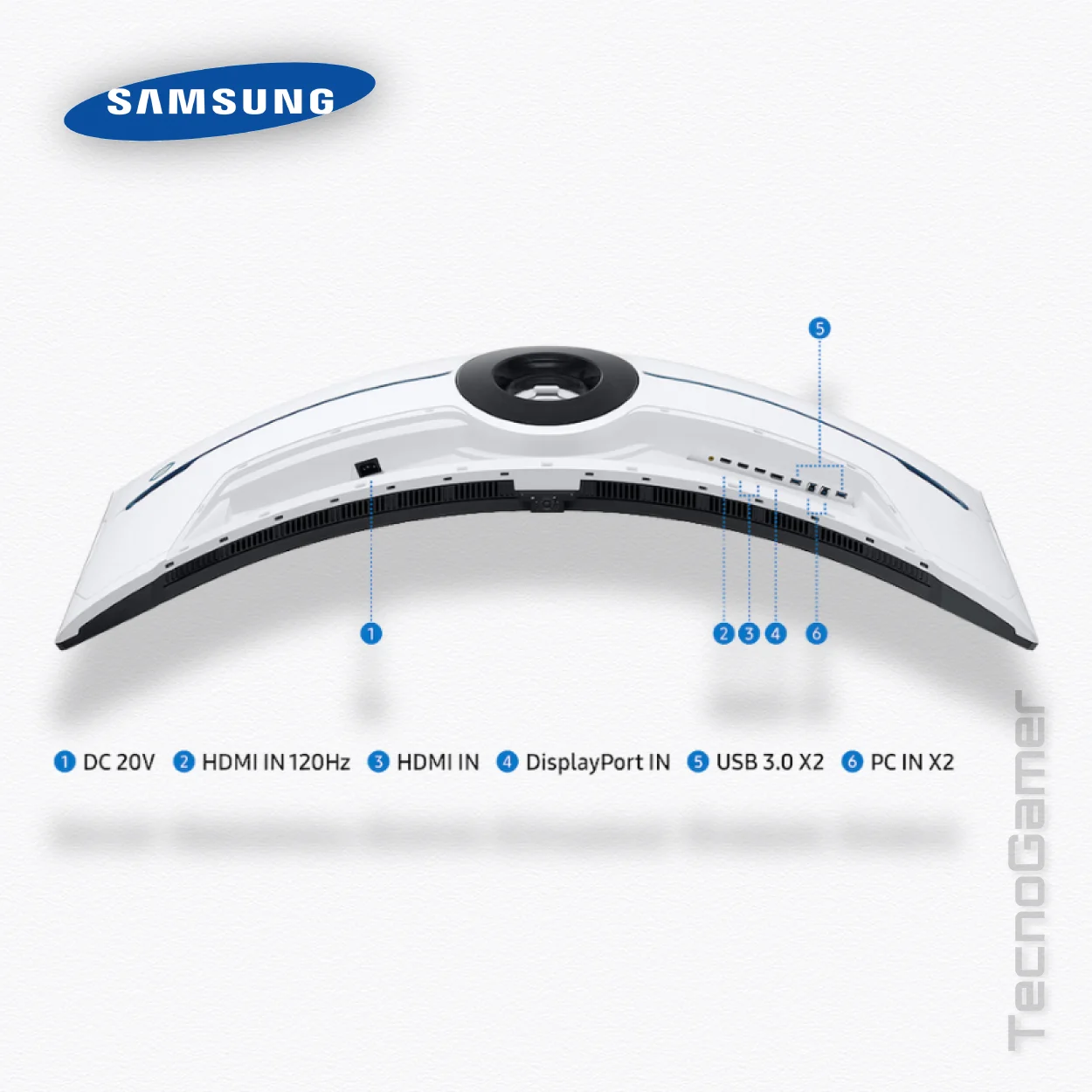 Monitor Samsung 57" CURVO ODYSSEY NEO G9, DUAL 4K - Imagen 4