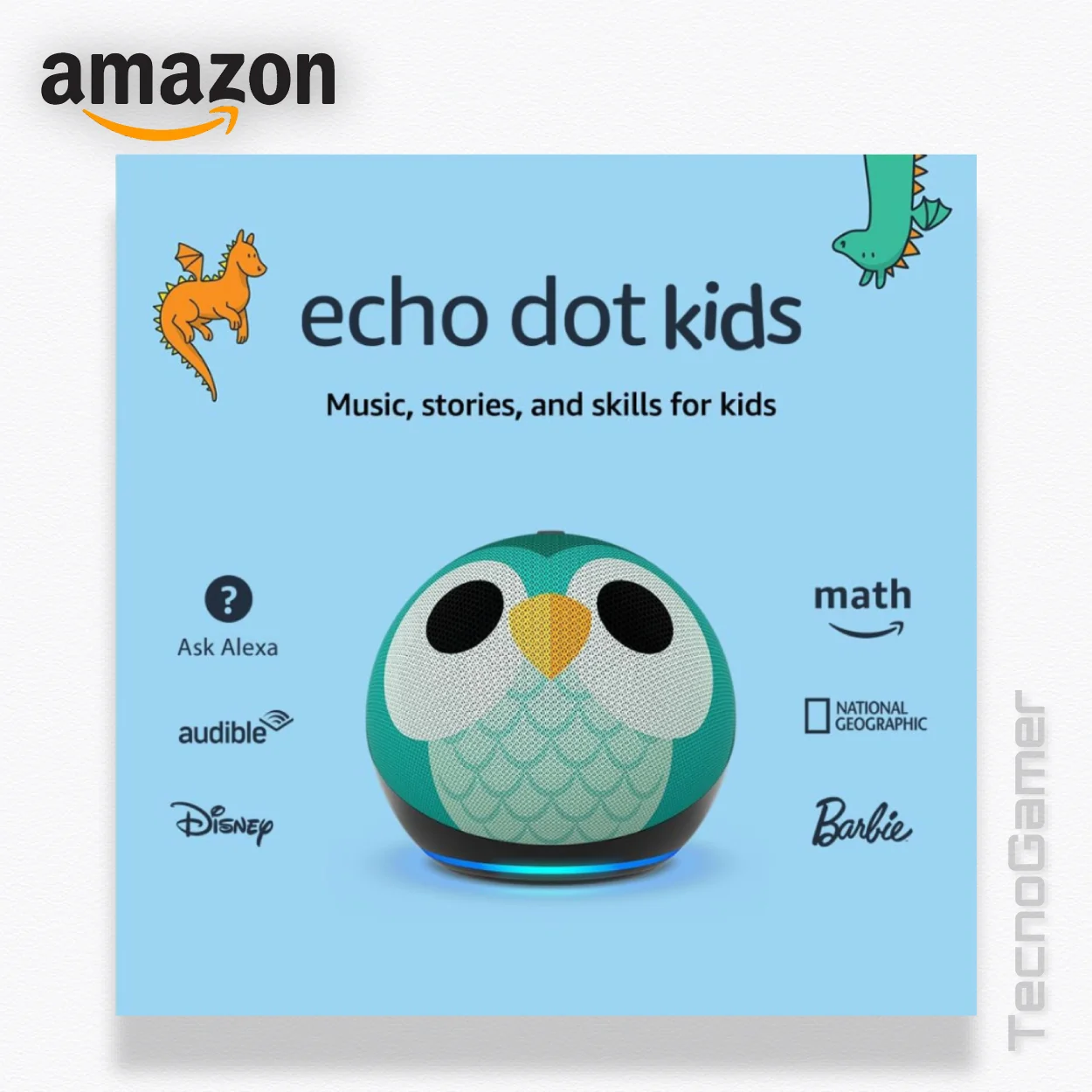 Alexa Amazon ECHO DOT 5TA GEN. KIDS EDITION BUHO - Imagen 5