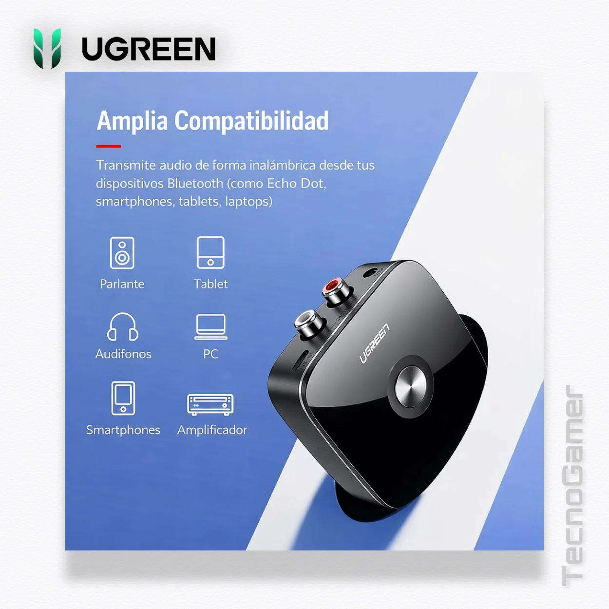 Adaptador Ugreen Bluetooth 5.1 Music Receiver Audio - Imagen 6