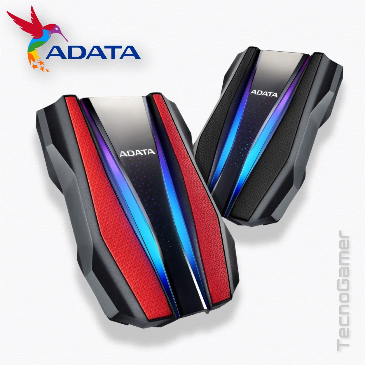 Disco Duro Externo Adata HD770G 1TB RGB LIGHTING EFFECTS