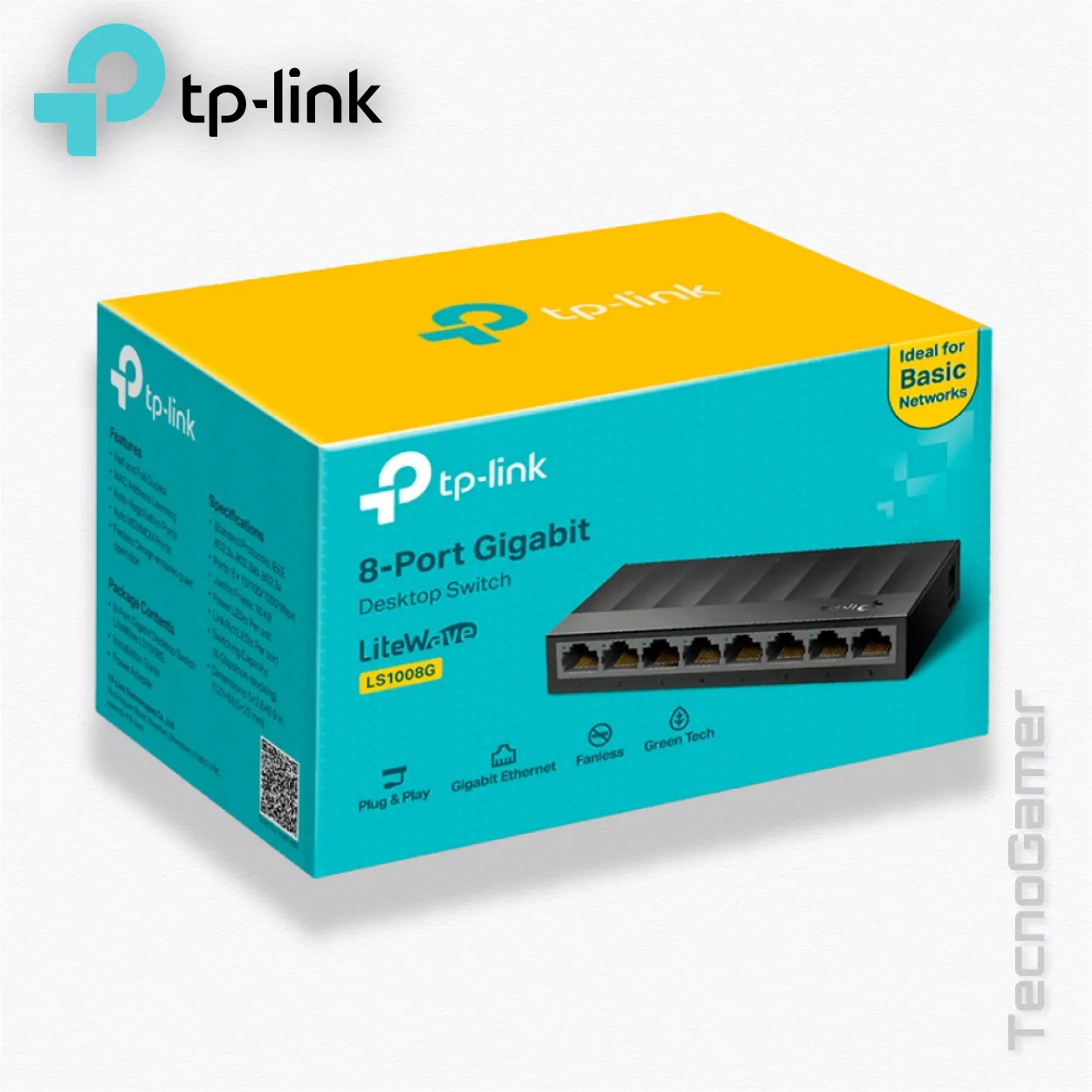 Switch Tplink - 8 Puertos 10/100/1000Mbps (Carcasa plástico) - Imagen 3
