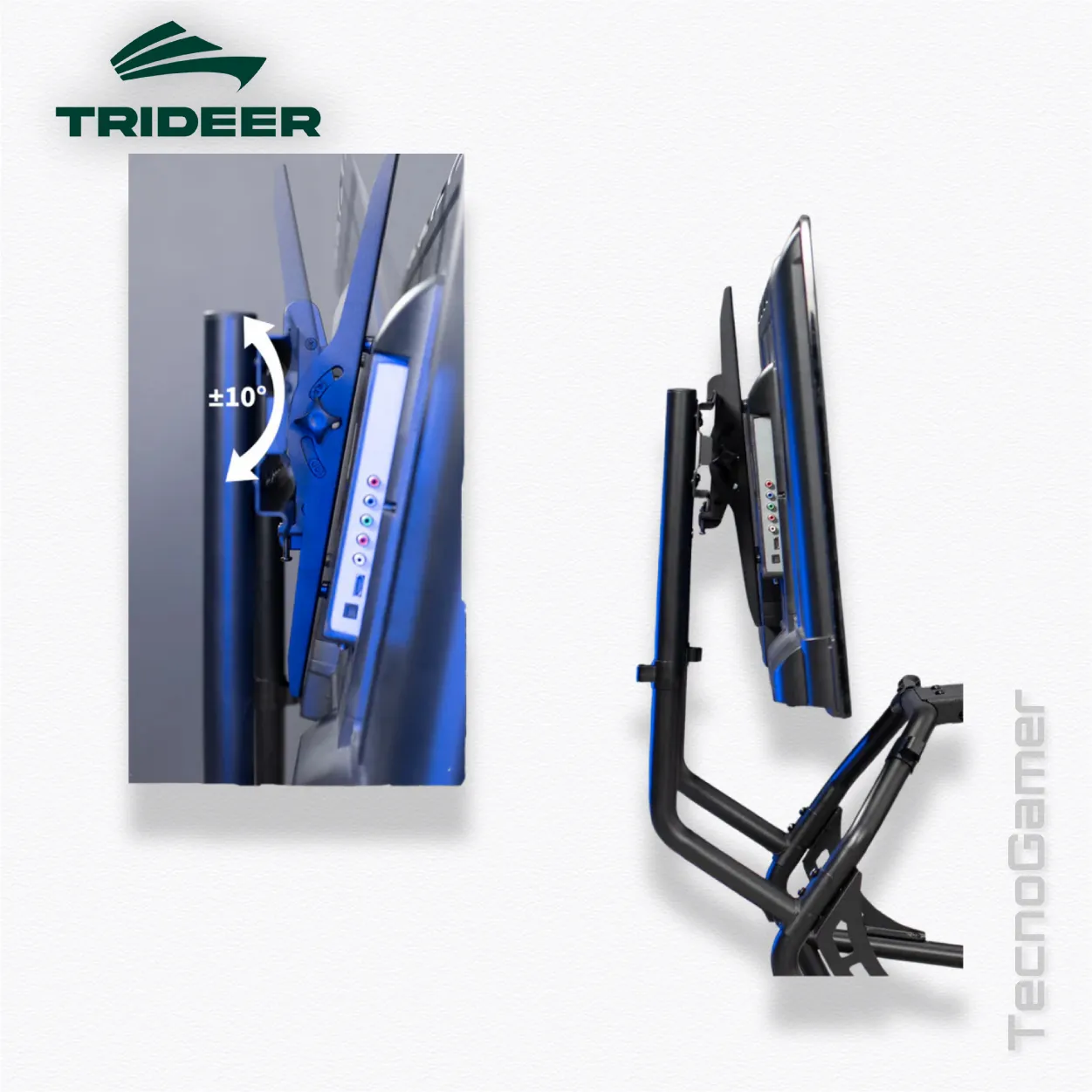 Estructura Trideer Asiento y Soportes para Volante, Pedales, caja y Monitor - Imagen 5