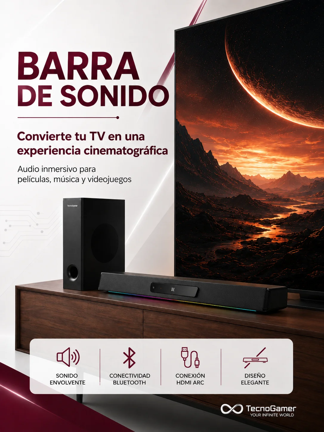 Barras de sonido TecnoGamer