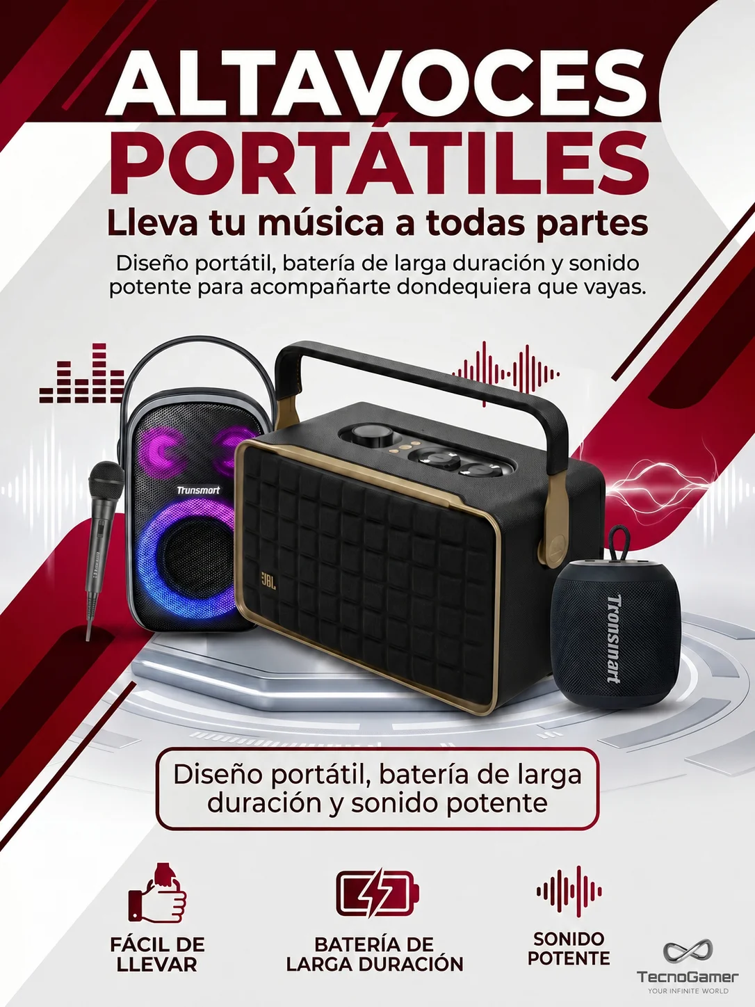 Parlantes portátiles TecnoGamer