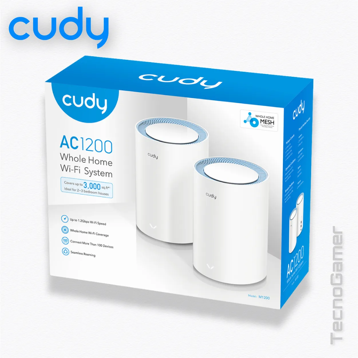 WiFi_Mesh CUDY M1200,2-PACK, WHOLE HOME-MESH AC1200 - Imagen 3