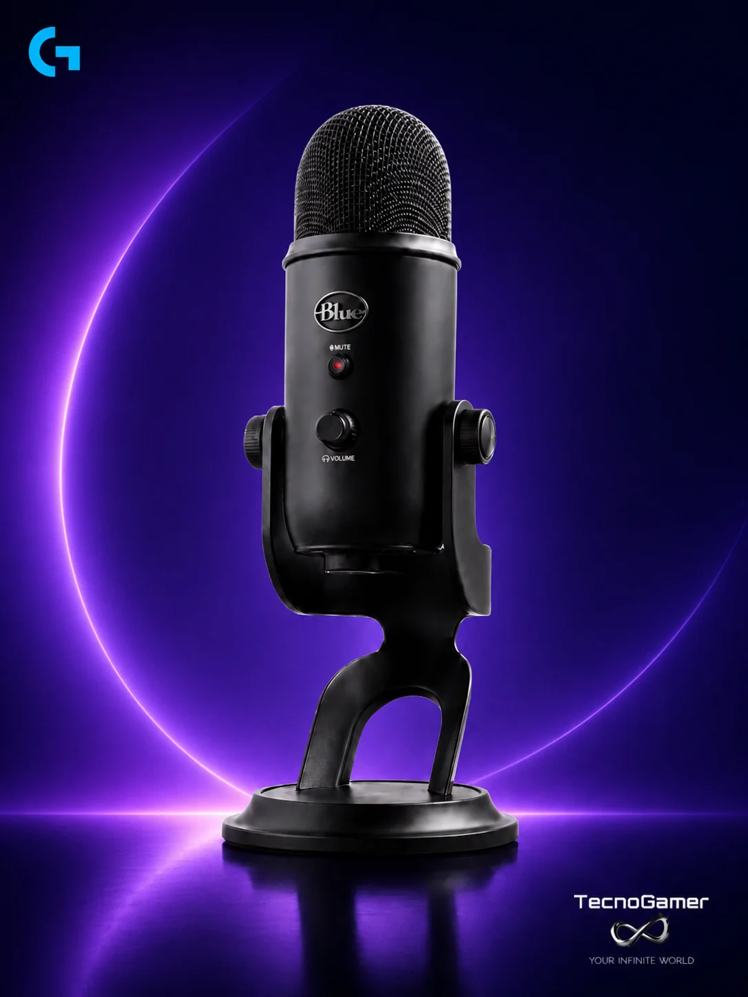 Micrófono Logitech YETI Blue USB profesional para streaming podcast YouTube y grabación de voz en TecnoGamer Bolivia