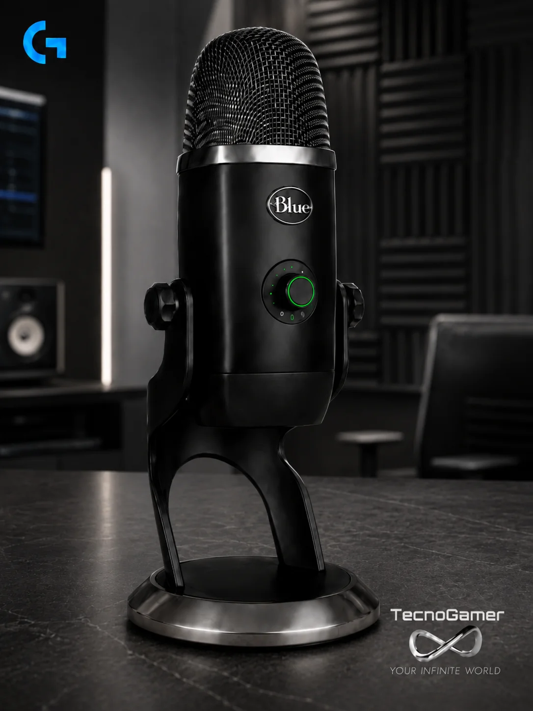 Micrófono Logitech YETI X USB profesional multipatrón para streaming podcast gaming YouTube y grabación de voz en TecnoGamer Bolivia
