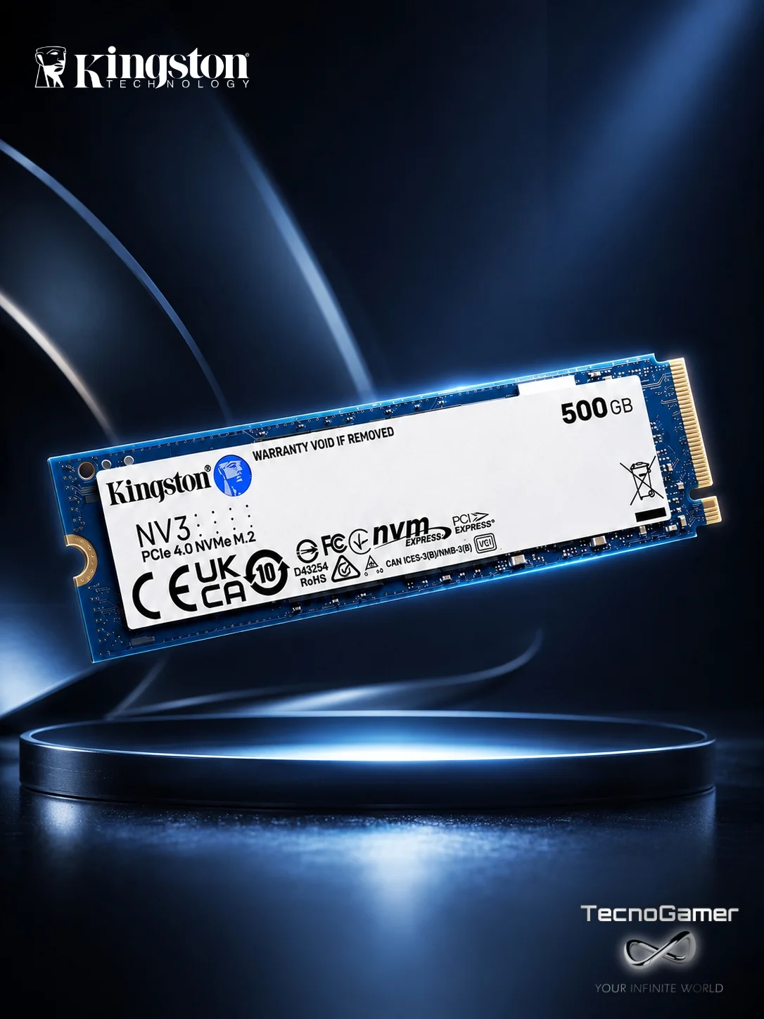 Disco Sólido M.2 Kingston 500GB NV3 NVMe disponible en TecnoGamer Bolivia