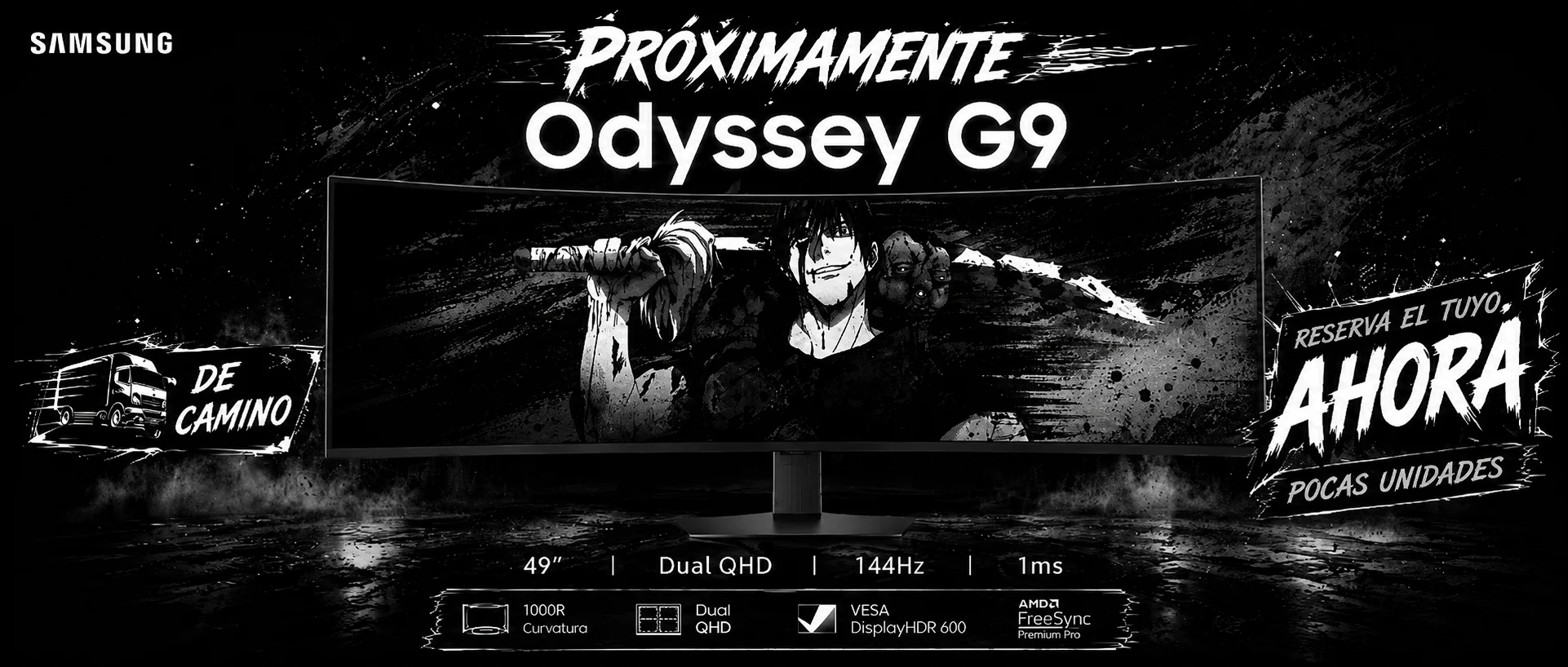 Monitor Samsung Odyssey G9 G91F de 49 pulgadas próximamente