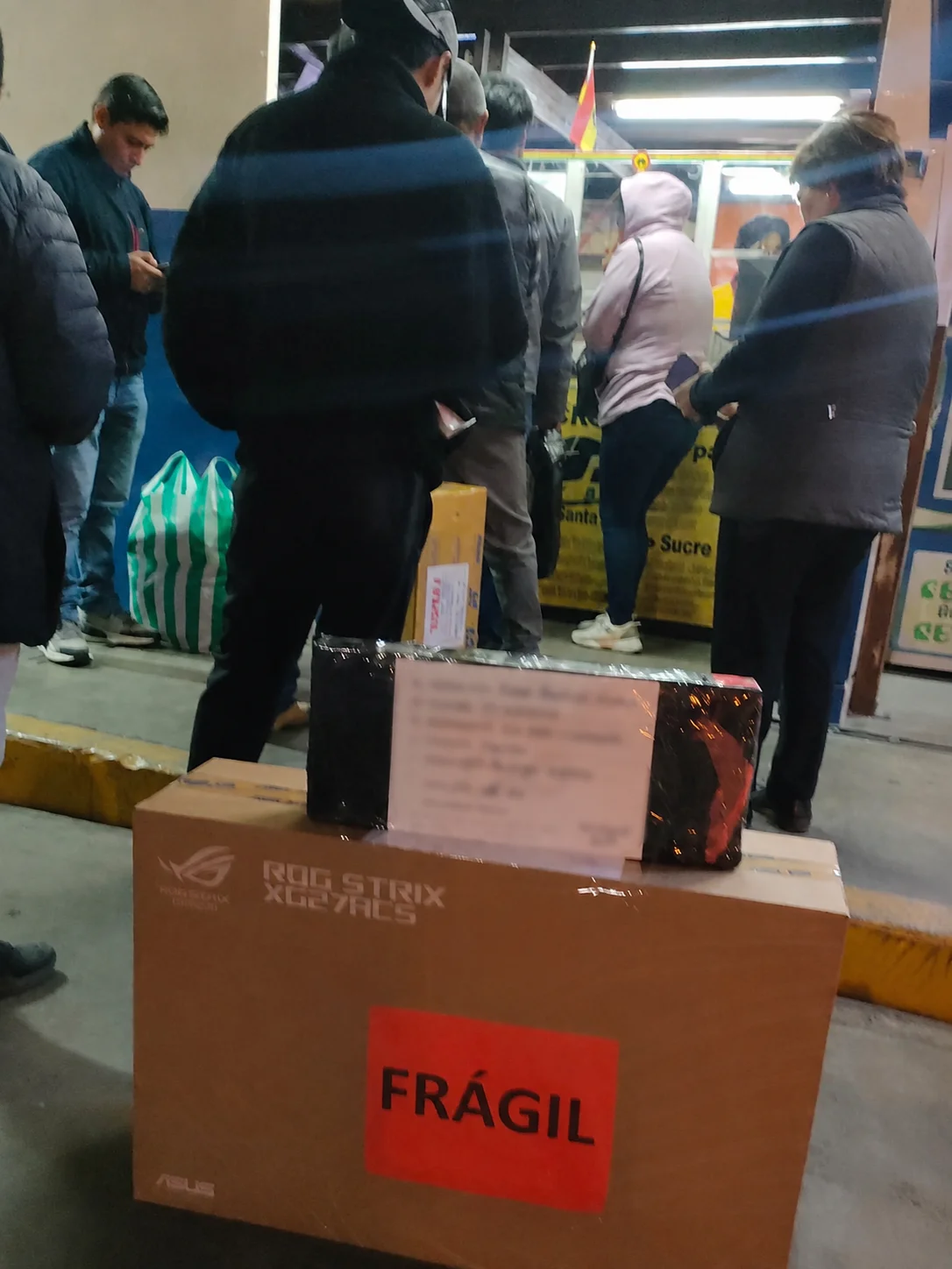 Pedido en transportadora antes del despacho
