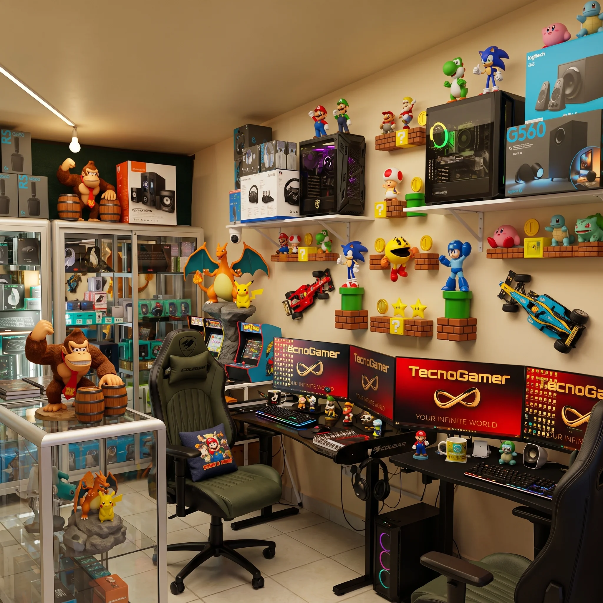Interior de la Central TecnoGamer en Cochabamba