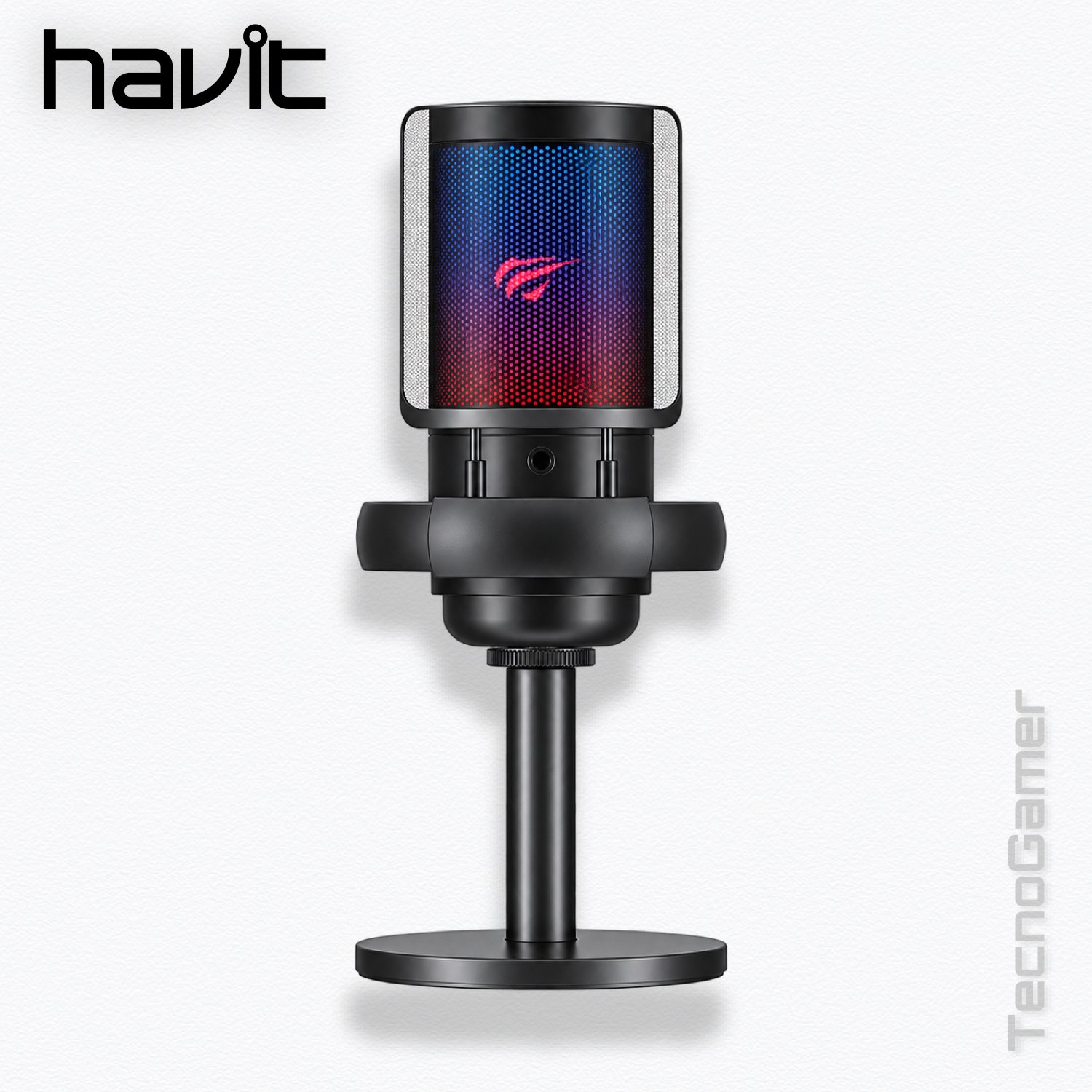 Microfono Havit GAMENOTE GK50PRO RGB LIVE+BRAZO IDRAULICO