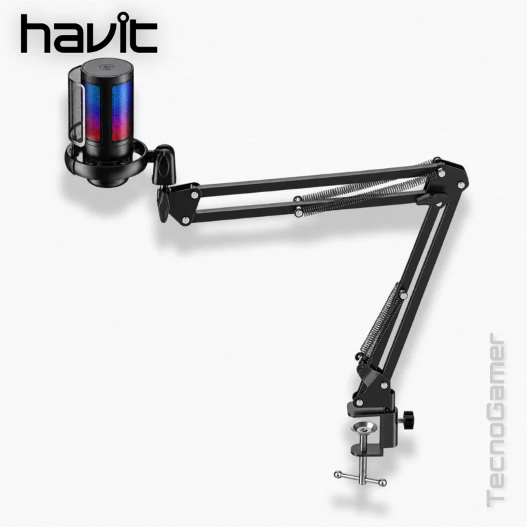 Microfono Havit GAMENOTE GK50PRO RGB LIVE+BRAZO IDRAULICO