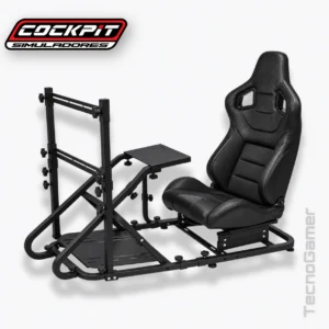 Cockpit Simulador de Carreras con Asiento Reclinable