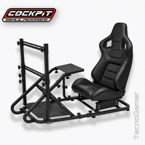 Cockpit Simulador de Carreras con Asiento Reclinable